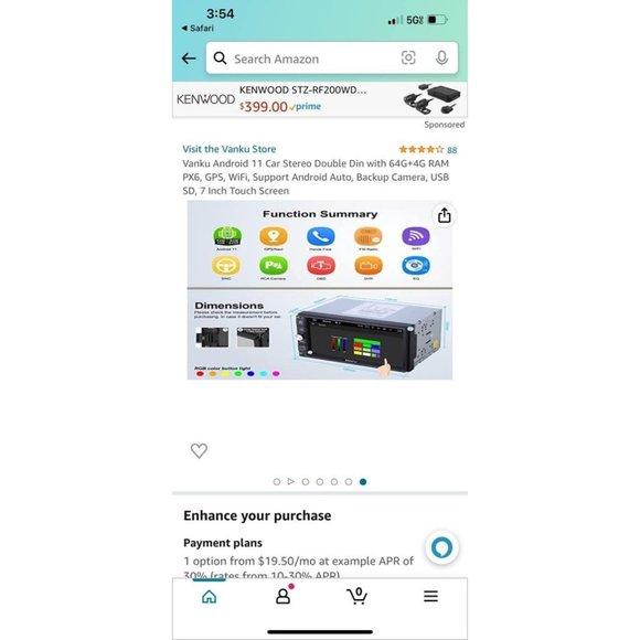 Vanku Android 11 7” Touch Screen Car Radio - Picture 6 of 7